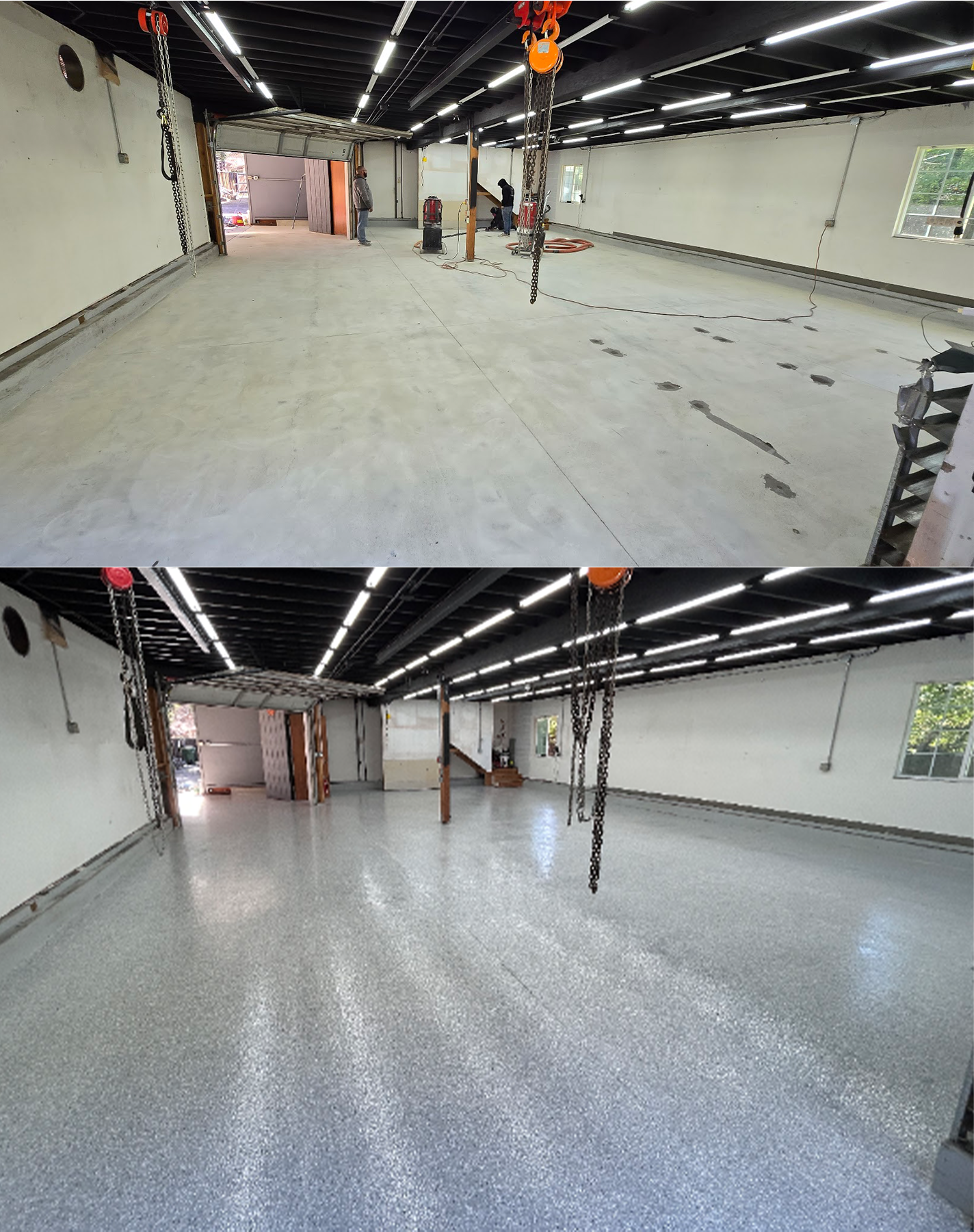 Epoxy Flake System - 3 Car Garage
